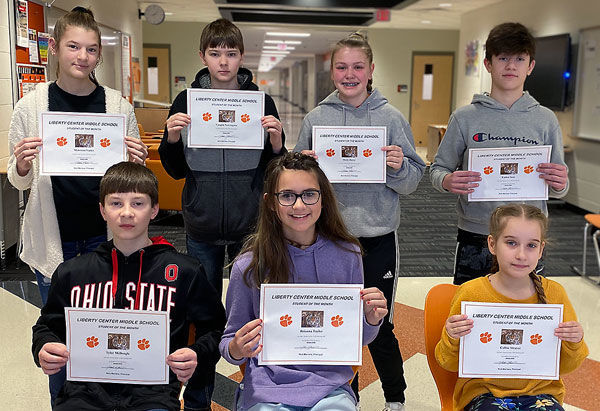 LCMS January Students of the Month